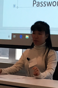Christine on a student panel